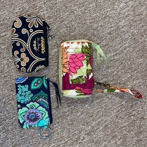 2 Vera Bradley Coin Purse and 1 Vera Bradley Wallet